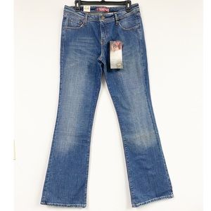 Levi’s 518 Superlow Bootcut Distressed Jeans